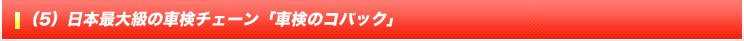 (5) 日本最大級の車検チェーン「車検のコバック」